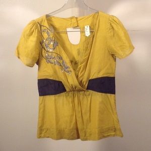 Anthropologie embroidered blouse